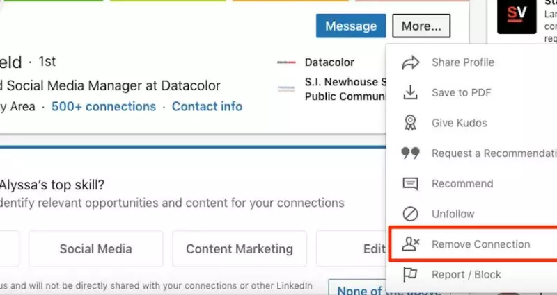 Delete connections On Linkedin