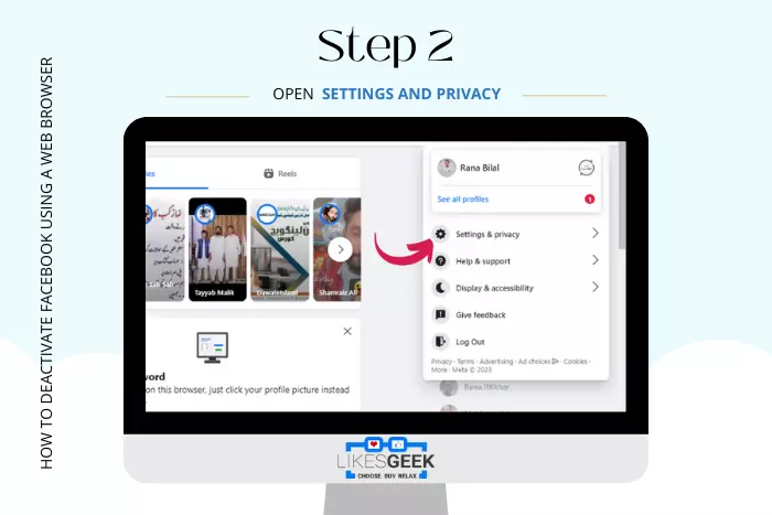 Step 2: Open Your Settings and Privacy