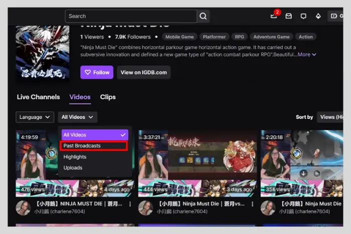 Rewind Twitch Stream While Live