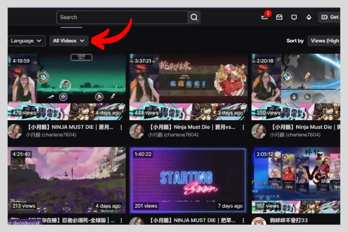 Rewind Twitch live Stream