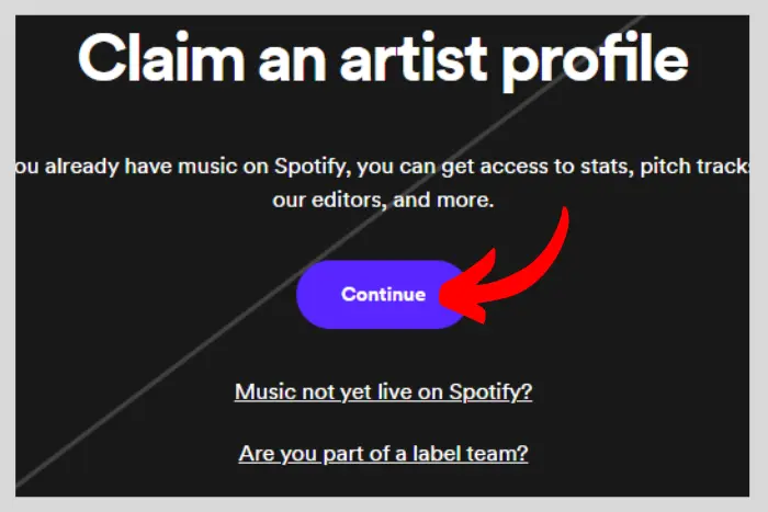 create an artist profile on Spotify